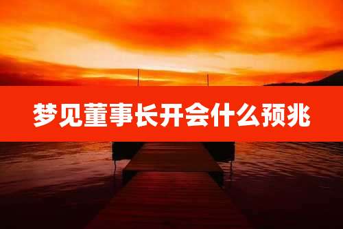 梦见董事长开会什么预兆