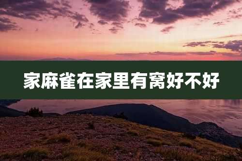 家麻雀在家里有窝好不好