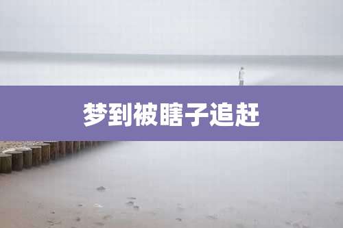 梦到被瞎子追赶