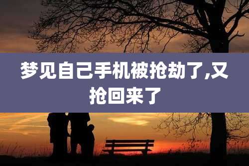 梦见自己手机被抢劫了,又抢回来了