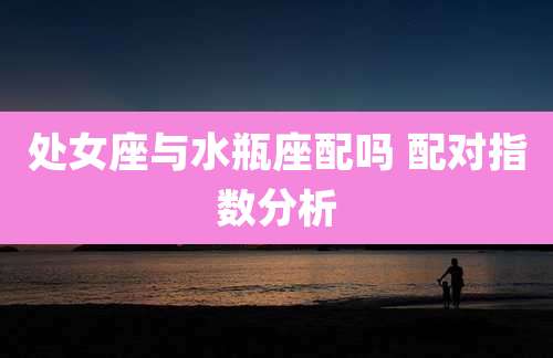 处女座与水瓶座配吗 配对指数分析