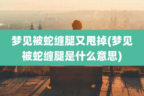 梦见被蛇缠腿又甩掉(梦见被蛇缠腿是什么意思)