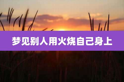 梦见别人用火烧自己身上
