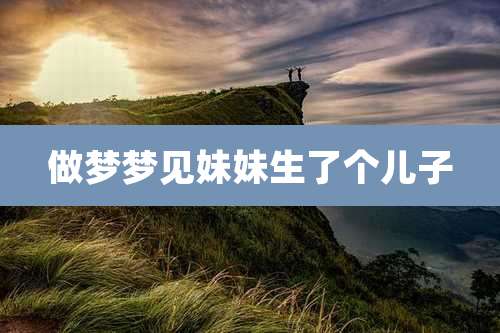 做梦梦见妹妹生了个儿子