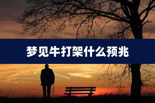 梦见牛打架什么预兆