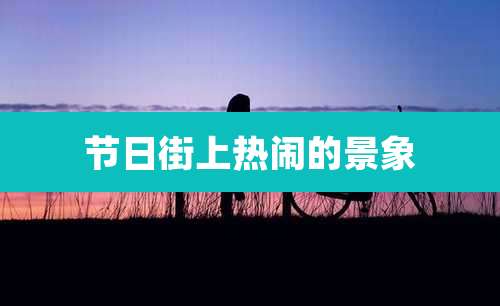 节日街上热闹的景象