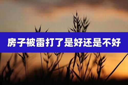 房子被雷打了是好还是不好