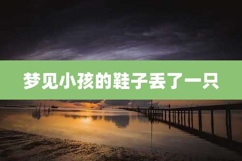 梦见小孩的鞋子丢了一只