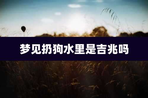 梦见扔狗水里是吉兆吗