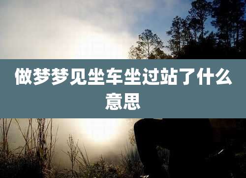 做梦梦见坐车坐过站了什么意思