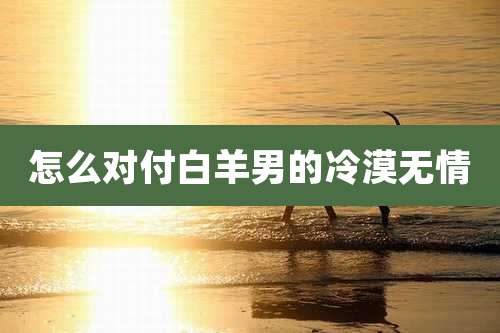 怎么对付白羊男的冷漠无情