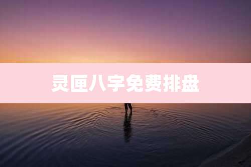 灵匣八字免费排盘
