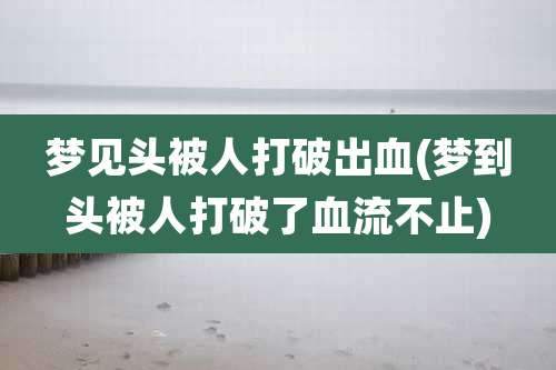 梦见头被人打破出血(梦到头被人打破了血流不止)