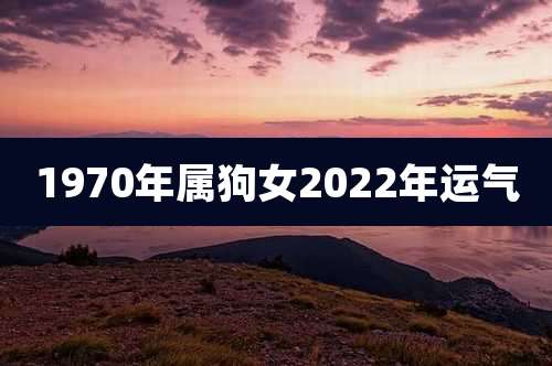 1970年属狗女2022年运气