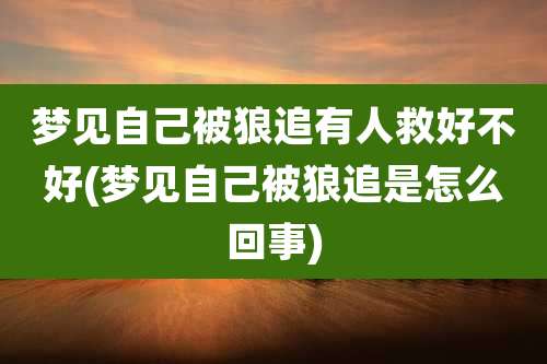 梦见自己被狼追有人救好不好(梦见自己被狼追是怎么回事)