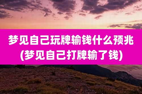 梦见自己玩牌输钱什么预兆(梦见自己打牌输了钱)