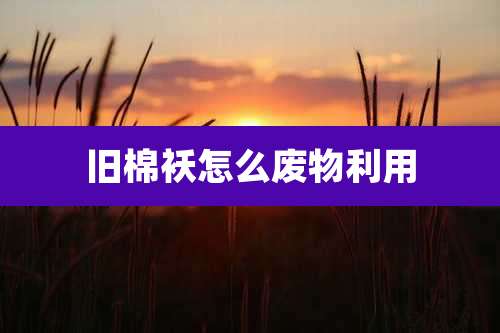 旧棉袄怎么废物利用