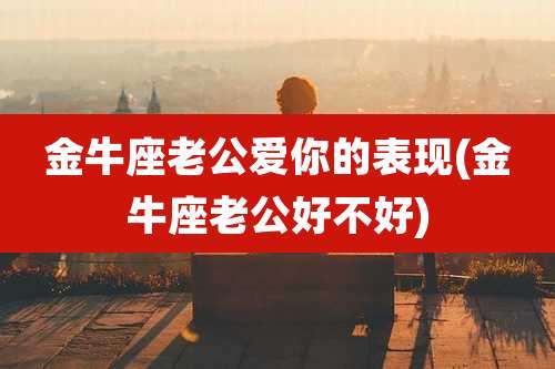 金牛座老公爱你的表现(金牛座老公好不好)