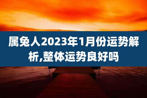 属兔人2023年1月份运势解析,整体运势良好吗