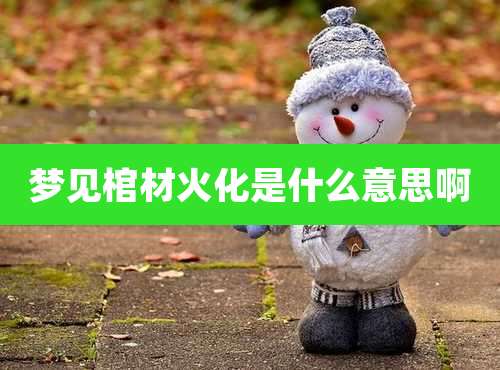 梦见棺材火化是什么意思啊