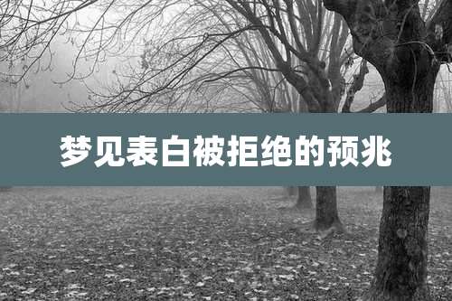 梦见表白被拒绝的预兆