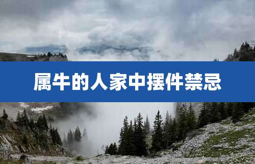 属牛的人家中摆件禁忌