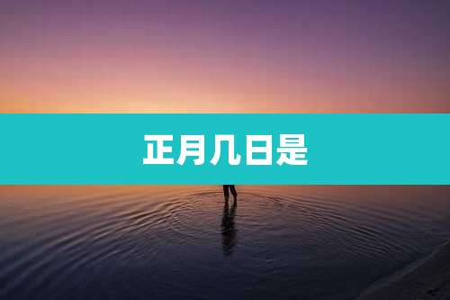 正月几日是