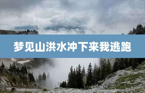 梦见山洪水冲下来我逃跑