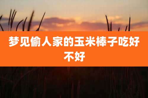 梦见偷人家的玉米棒子吃好不好