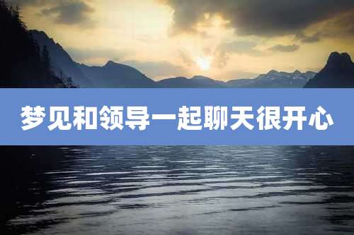 梦见和领导一起聊天很开心