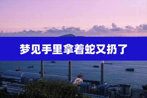 梦见手里拿着蛇又扔了