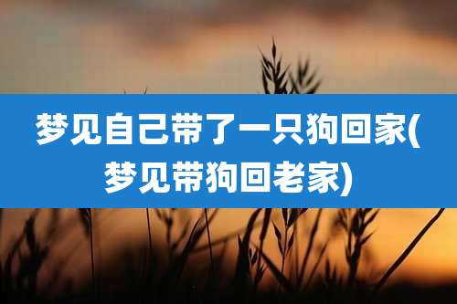 梦见自己带了一只狗回家(梦见带狗回老家)