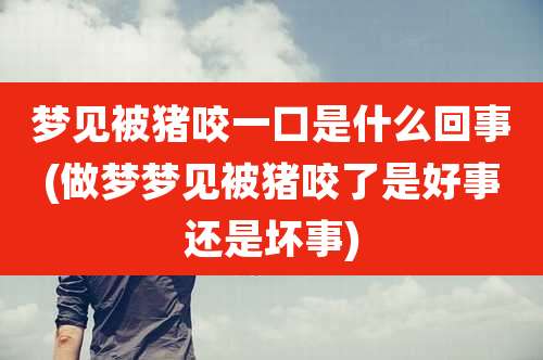 梦见被猪咬一口是什么回事(做梦梦见被猪咬了是好事还是坏事)