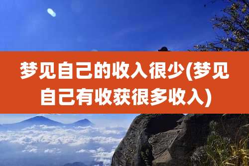 梦见自己的收入很少(梦见自己有收获很多收入)