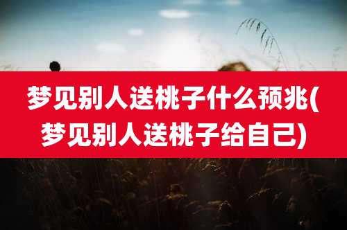 梦见别人送桃子什么预兆(梦见别人送桃子给自己)