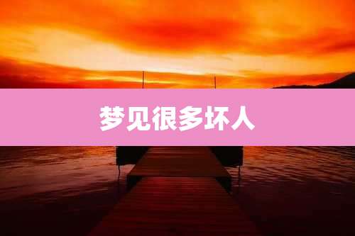 梦见很多坏人