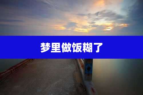 梦里做饭糊了