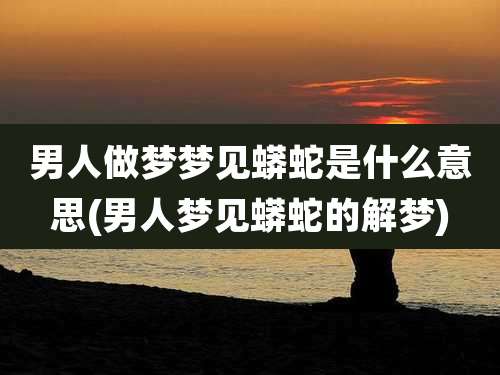 男人做梦梦见蟒蛇是什么意思(男人梦见蟒蛇的解梦)