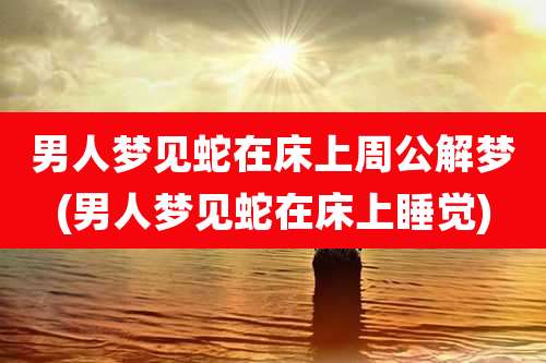 男人梦见蛇在床上周公解梦(男人梦见蛇在床上睡觉)