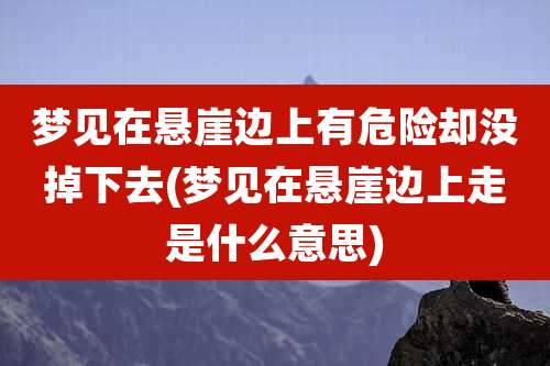 梦见在悬崖边上有危险却没掉下去(梦见在悬崖边上走是什么意思)