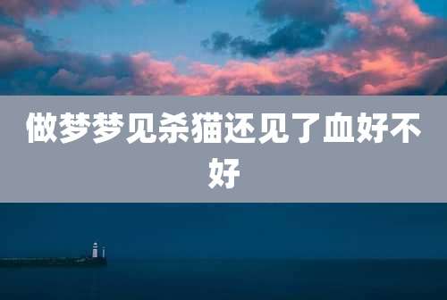 做梦梦见杀猫还见了血好不好