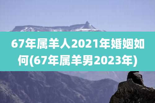 67年属羊人2021年婚姻如何(67年属羊男2023年)
