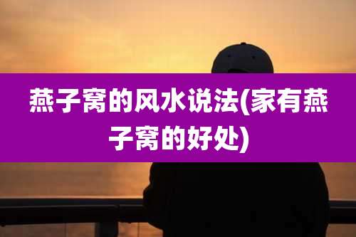 燕子窝的风水说法(家有燕子窝的好处)