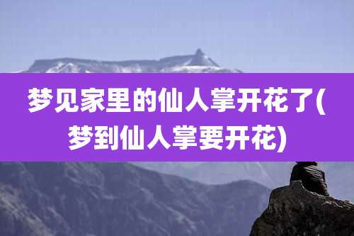 梦见家里的仙人掌开花了(梦到仙人掌要开花)