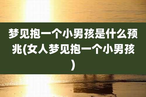 梦见抱一个小男孩是什么预兆(女人梦见抱一个小男孩)