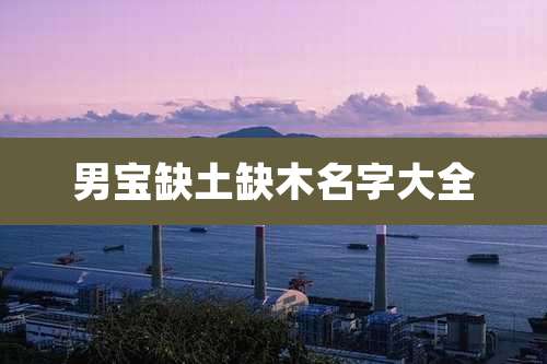 男宝缺土缺木名字大全