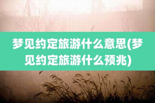 梦见约定旅游什么意思(梦见约定旅游什么预兆)