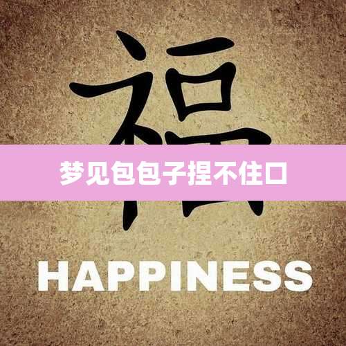 梦见包包子捏不住口