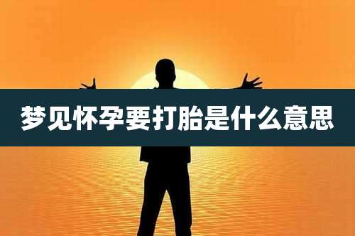 梦见怀孕要打胎是什么意思