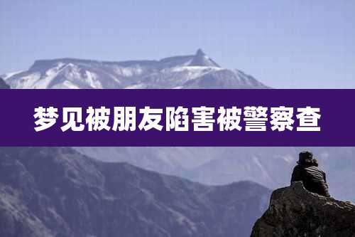梦见被朋友陷害被警察查